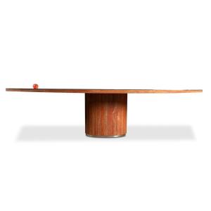 Willy Rizzo. Large Table In Orange-red Travertine. 1970s. Ls67272253