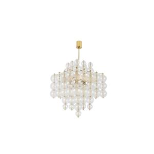 Kamenicky Senov. Chandelier Made Of Blown Glass And Gilded Brass. 1970s. Ls59391508h