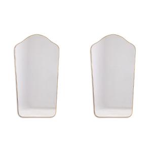 Pair Of “chapeau De Gendarme” Shaped Mirrors. 1970s. Lsinc