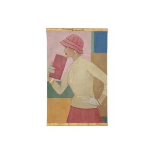 Painted Canvas Depicting A Woman From The 1950s. Contemporary Work. Ls6760c673/1