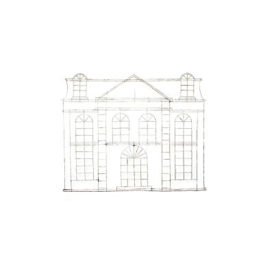 Iron Topiary Representing A House Front, Circa 1970 - Ls3738201