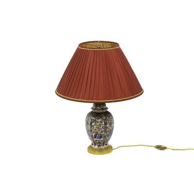 Small Lamp In Delft Earthenware And Gilt Bronze, Circa 1880 - Ls2924231