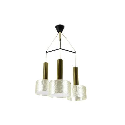 Chandelier In Granite Resin And Gilt Brass, 1950’s - Op478221