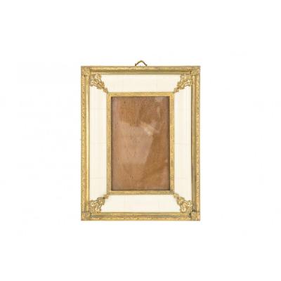 Louis XIV Style Photo Frame In Ivory And Gilt Bronze, Circa 1900 - Op443201