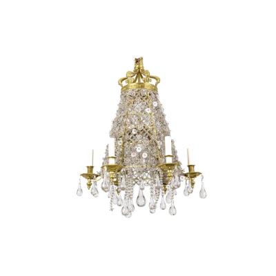 Chandelier In Crystal And Gilt Bronze, Circa 1880 - Ls42001801