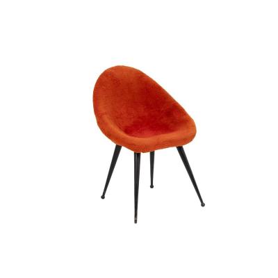 Egg-shaped Armchair In Black Lacquered Metal, 1950’s - Ls4304101