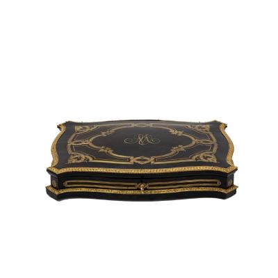 Game Box In Wood And Glit Brass, Napoleon III Period - Ls4369616