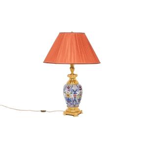 Lamp In Earthenware Of Delft, Nineteenth Century, Ls4874583c
