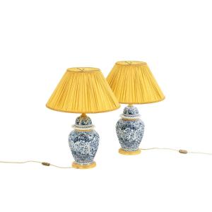 Pair Of Lamps In Earthenware And Bronze, Circa 1880, Ls5081839