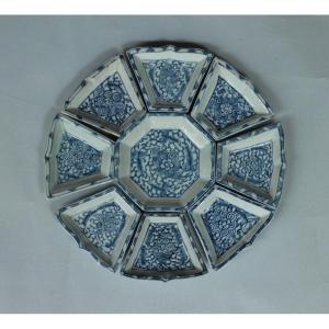 Set Of Chinese Porcelain Ravioli Called "mendiants". Jiaqing Period (1796-1820).