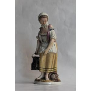 Porcelain Statuette From Zurich (switzerland), 18th C.