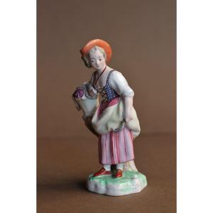 Niderviller Earthenware Statuette Representing A Young Harvester - 18th Century