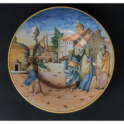 Urbino Majolica Dish With “a Istoriato” Decoration, Gironimo Tomasi Worshop, C. 1560/1575.