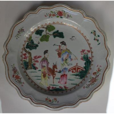 China, Plate With Character Decor.