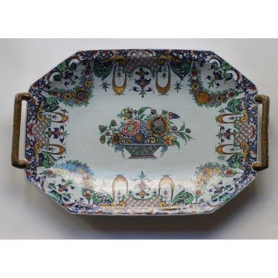 Rouen, Banner With Polychrome Decor In Five Colors.