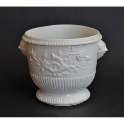 Porcelain Glass Cooler From Saint-cloud, 18th Century