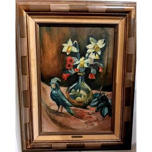 Emile Othon Friez. Still Life With Daffodils And Callopsite