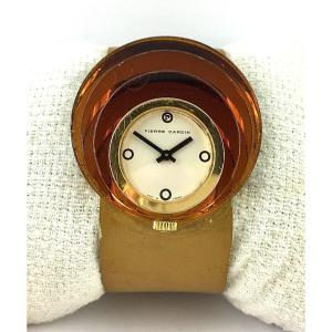 Pierre Cardin Watch Jaeger Lecoultre Movement Model Pc112 "space" 70s Lucite 