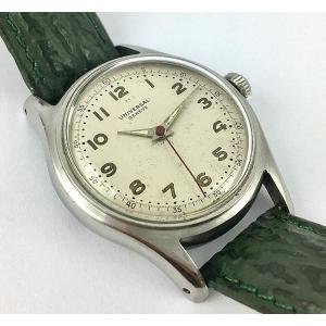 Universal Geneva Mechanical Watch 1950 Steel On Leather