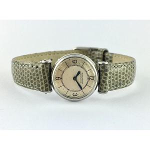 Jaeger Lecoultre Duoplan Ladies Watch Small Format 1950s Mechanical Steel On Leather