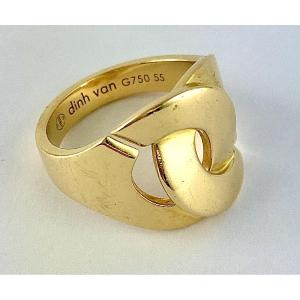 Dinh Van Large Handcuff Ring In Yellow Gold 
