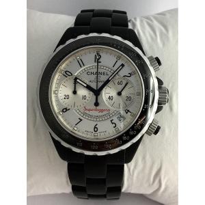 Chanel J12 Superleggera Black Automatic Watch With Ceramic, Rubber, And Aluminum Dial