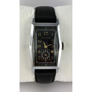 Bulova Art Deco Watch, 1940s, Steel, Mechanical, Manual