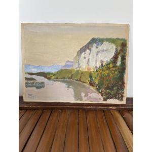 The Cliff. Gouache On Cardboard. Atelier Vessal