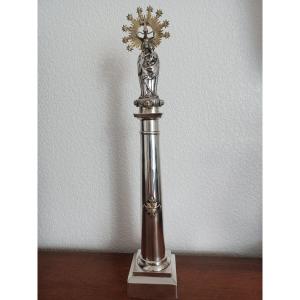 Virgin And Child In Solid Silver (spain)
