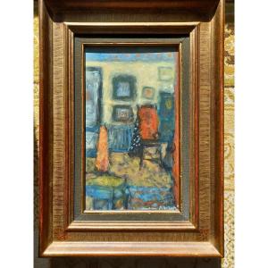 Jacques Bartoli (1920-1995) Oil On Canvas: "interior"