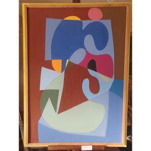 Daniel Pandini 1938-2013 - Acrylic On Canvas 