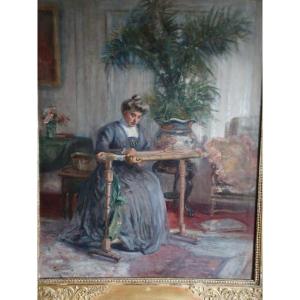 Georges Fraipont   Woman At La Couture