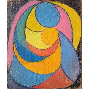Jean Coulot (1928-2010) Mother And Child - Original Pastel Drawing - 1969
