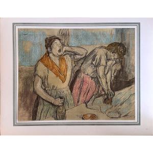 Edgar Degas - Original Heliogram From 1924 - The Ironers - Impressionism