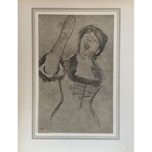 Edgar Degas - Original Heliogram From 1924 - Cafe-concert Singer - Impressionism