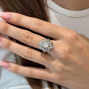Vintage Old Cut Diamond Ring, 18k Gold And Platinum