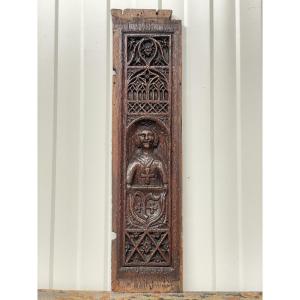 Gothic Panels With Angel Knight, 15th-16th Century