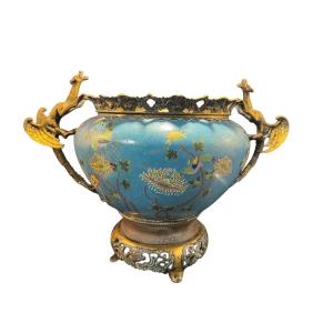 Cloisonné Enamel Bronze Jardiniere