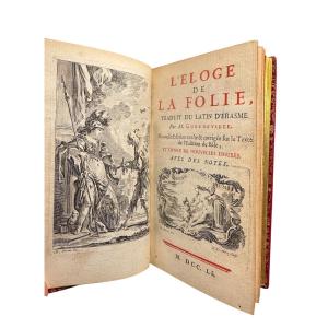 Erasmus - In Praise Of Folly - 1751 - Contemporary Full Leather Binding - Illustrated
