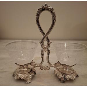 Silver And Crystal Double Salt Shaker