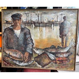 Signed Marine Painting From The 1940s
