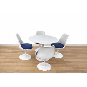 E.saarinen Round Table And 4 Chairs Set