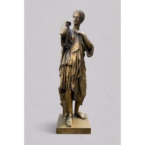 Gilded Bronze Artemis Known As Diana Of Gabies