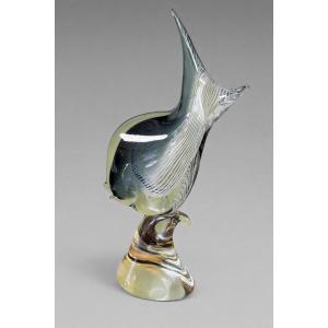 Murano Glass Sculpture: Stylized Fish 