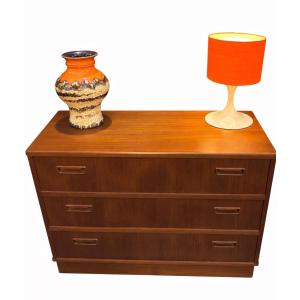 Vintage Scandinavian Teak Chest Of Drawers From The 1960s