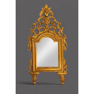 Carved And Gilded Wood Mirror In The Louis XVI Style