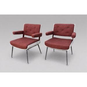 Pair Of Armchairs By Alain Richard – French Design, 1950s/60s