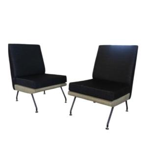 Pair Of Modernist Armchairs From The 60s - Elegant, Minimalist Lines