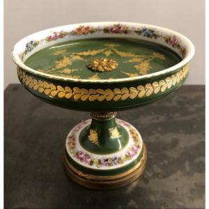 Cup On Foot In Painted Porcelain