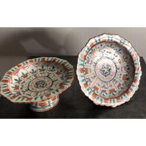Pair Of Cantonese Porcelain Cups